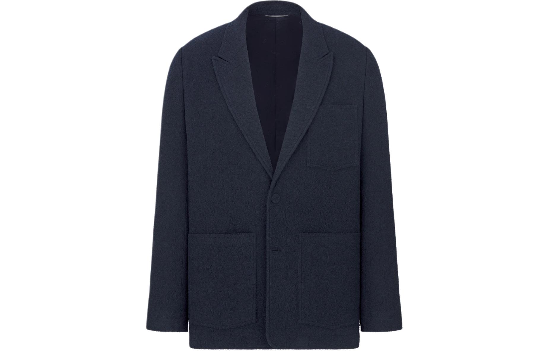 DIOR SS24 Solid Single-Breasted Casual Long-Sleeve Jacket Blue 483C251A6085-C540