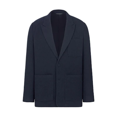 DIOR SS24 Solid Single-Breasted Casual Long-Sleeve Jacket Blue 483C251A6085-C540