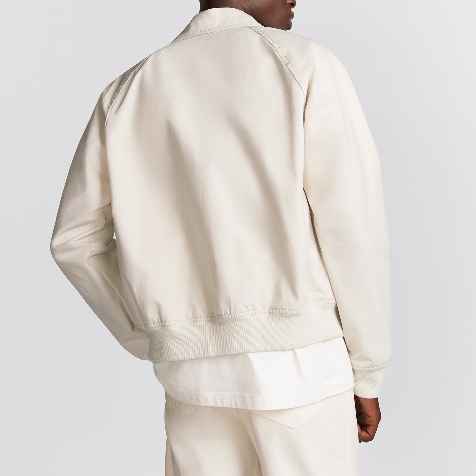 Purchase Dior SS24 White Logo Heart Embroidered Wide Collar Zip Jacket 493D486A384X-C083