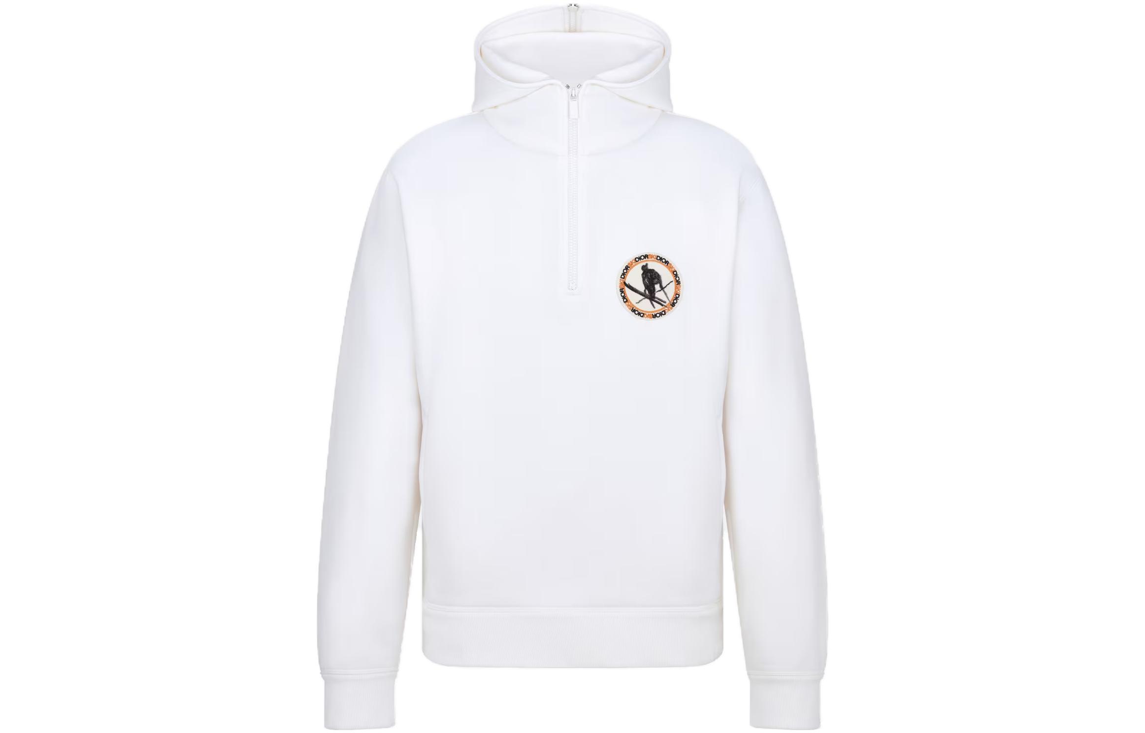 DIOR SS24 White Oversized Logo Long-Sleeve Sweatshirt 13J633A0531-C001