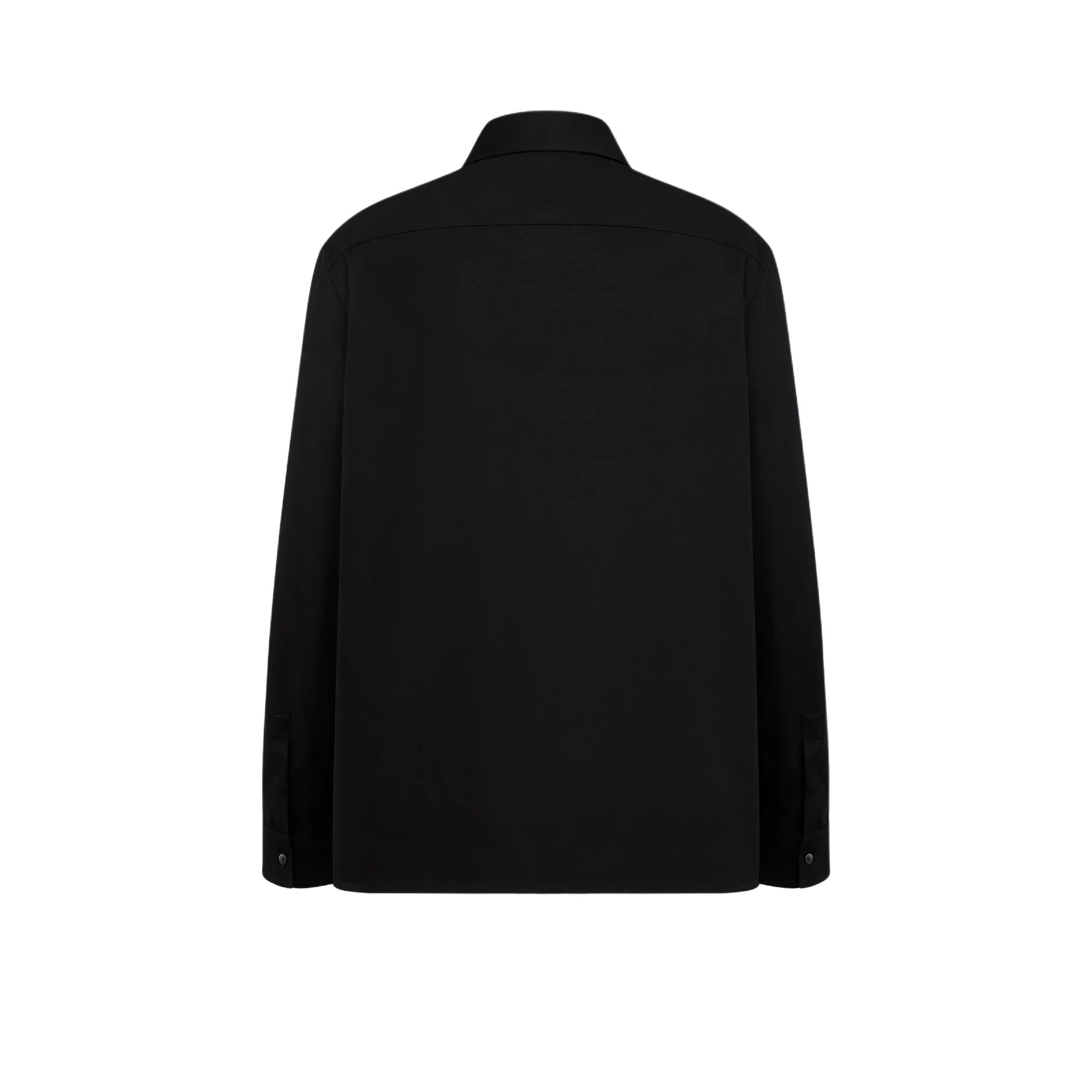 DIOR SS25  Black Cotton Gabardine Long Sleeve Shirt with CD Icon Embroidery. 513C542A6472-C989 圖 3