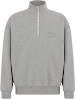 DIOR SS25 Embroidered Half-Zip Sweatshirt Gray - Spring Ready-to-Wear. 513J635A0531-C878 DIOR SS25 Embroidered Half-Zip Sweatshirt Gray - Spring Ready-to-Wear. 513J635A0531-C878