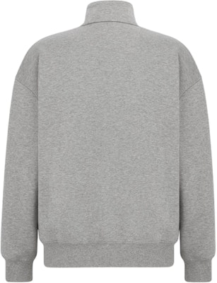 DIOR SS25 刺绣半拉链灰色卫衣 - 春季时尚穿搭。 513J635A0531-C878 Lookbook DIOR SS25 刺绣半拉链灰色卫衣 - 春季时尚穿搭。 513J635A0531-C878