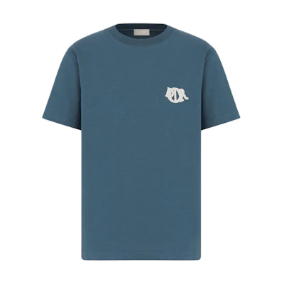 DIOR SS25 Loose Fit Blue T-Shirt - Spring Ready-to-Wear Collection. 513J696D0554-C580