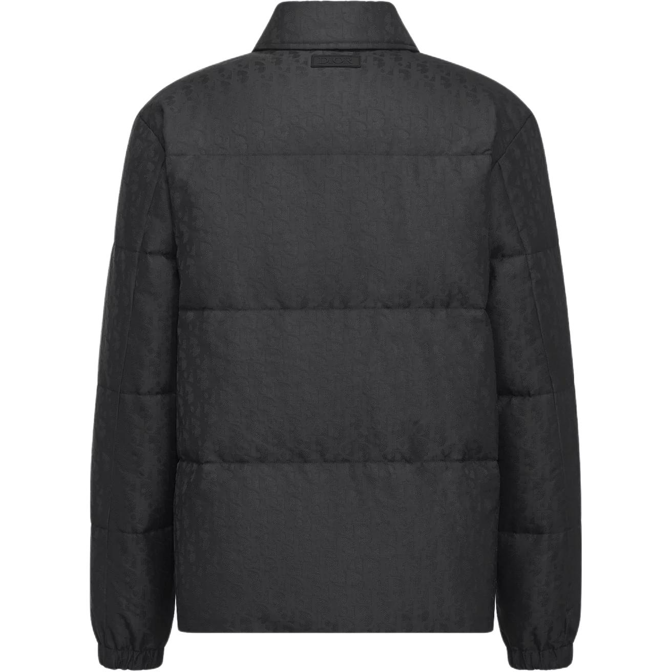 DIOR SS25  Oblique Print Wide Collar Button-Up Shirt Jacket - Black 513C414A6479-C989 圖 3