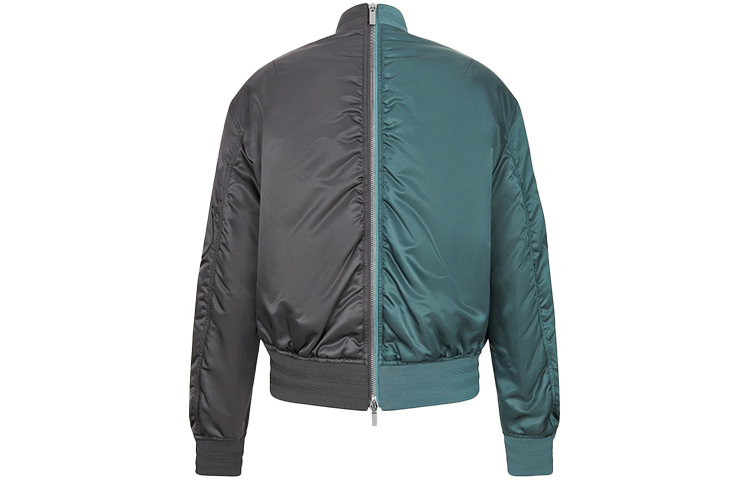 DIOR Stand Collar Logo Bomber Jacket Blue Grey Colorblock 043C430A4978-C588