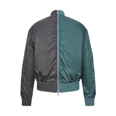 DIOR Stand Collar Logo Bomber Jacket Blue Grey Colorblock 043C430A4978-C588