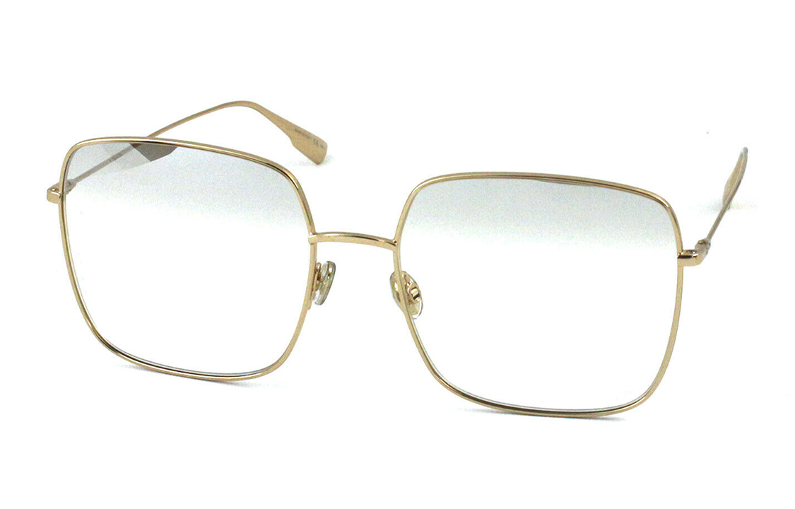 Order DIOR Stellaire1 Emas Cermin Mata Hitam Rectangle Unisex Bingkai Metal Elegan DIORSTELLAIRE1-000-JT-59