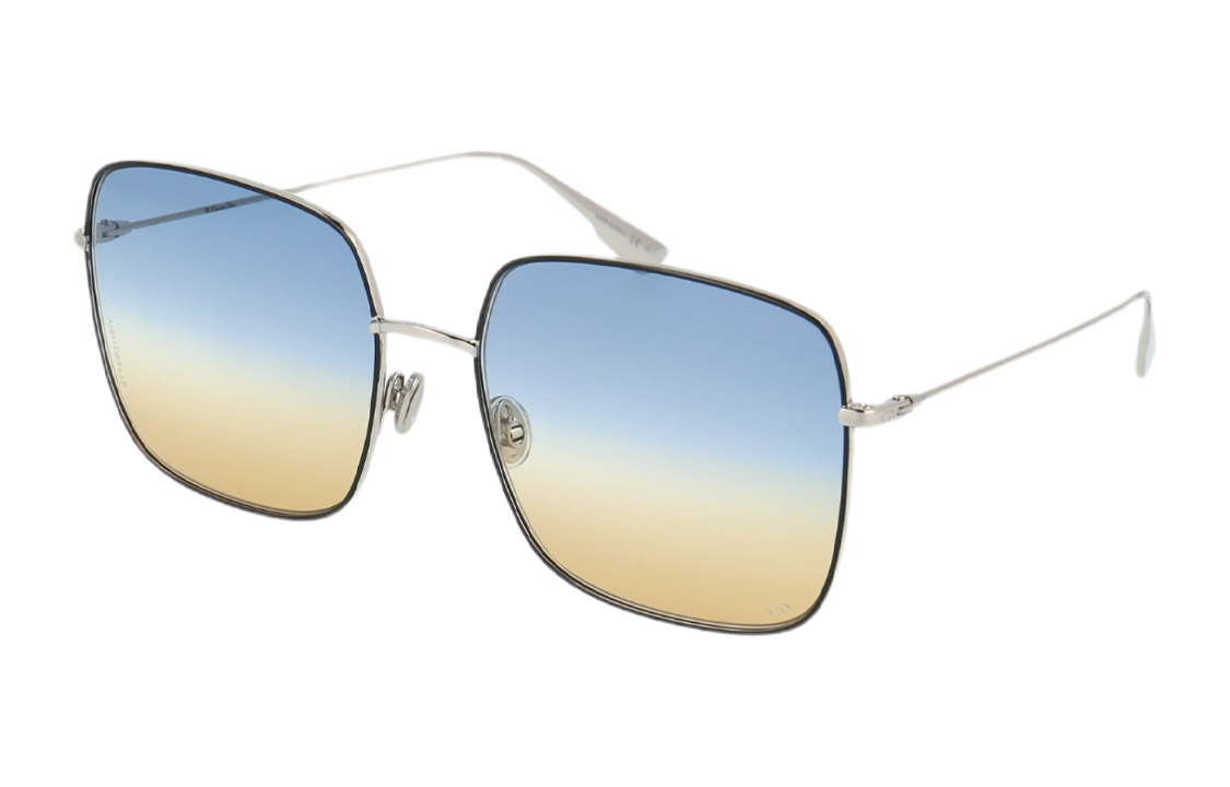 DIOR Stellaire1 Gradient Square Sunglasses Silver Frame Unisex Fashion Eyewear DIORSTELLAIRE1-84J84