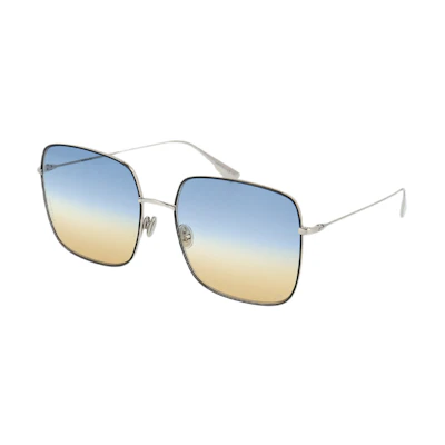 DIOR Stellaire1 Gradient Square Sunglasses Silver Frame Unisex Fashion Eyewear DIORSTELLAIRE1-84J84