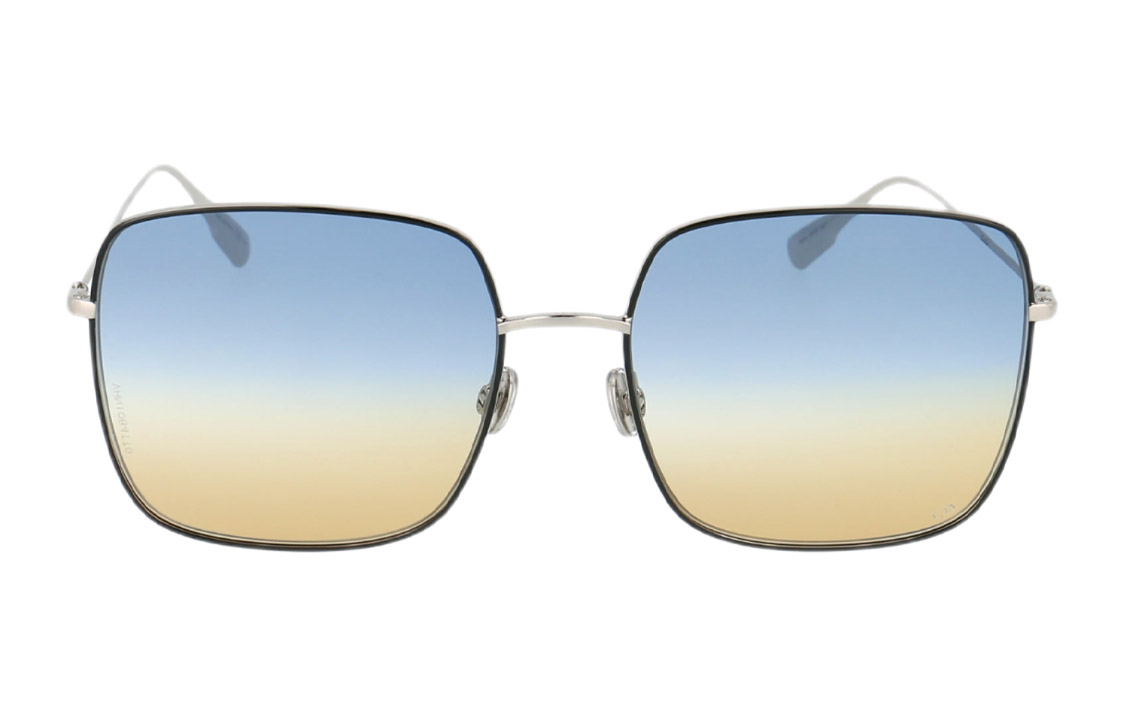 Lookbook DIOR Stellaire1渐变方形太阳镜 银色镜框 中性时尚眼镜 DIORSTELLAIRE1-84J84
