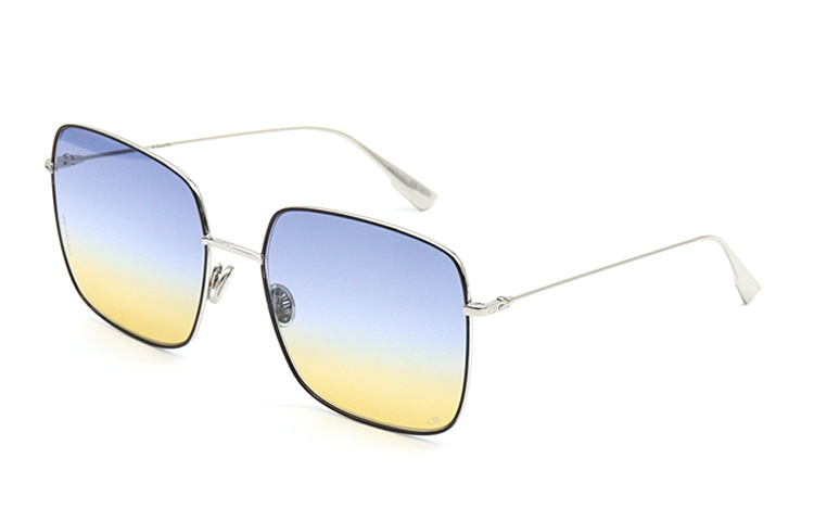 DIOR Stellaire1 Oversized Square Sunglasses Unisex Black/Blue 59mm Metal Frame. DIORSTELLAIRE1-84J84-59