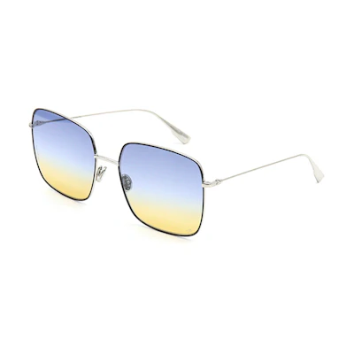 DIOR Stellaire1 Oversized Square Sunglasses Unisex Black/Blue 59mm Metal Frame. DIORSTELLAIRE1-84J84-59