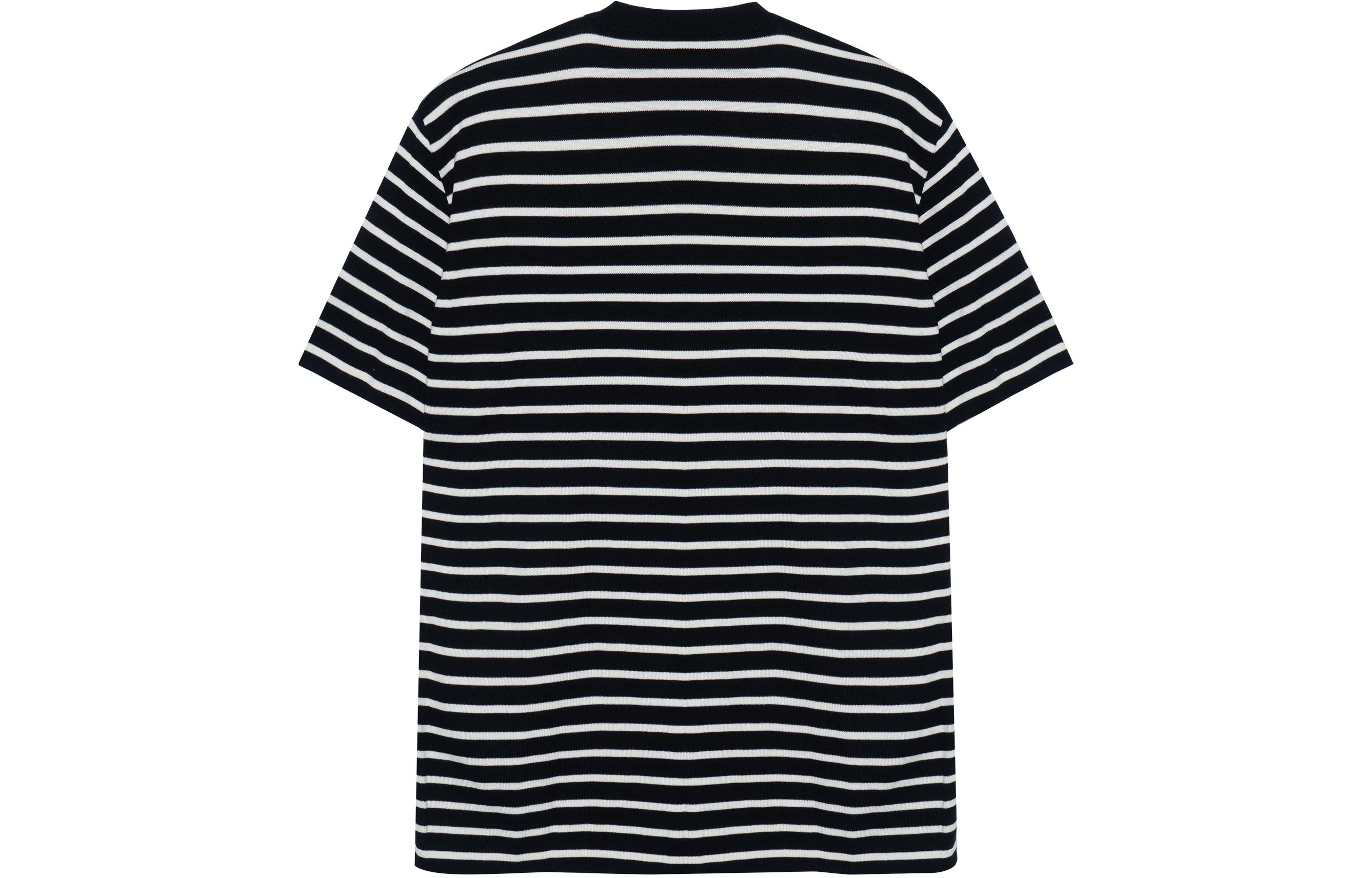 DIOR Striped Logo Loose-Fit T-Shirt Navy Blue 183M647AT234-C580 圖 3