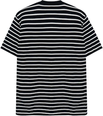 DIOR Kaos Longgar Logo Garis Navy Blue 183M647AT234-C580 Lookbook DIOR Kaos Longgar Logo Garis Navy Blue 183M647AT234-C580