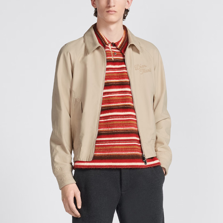 DIOR Tears  Khaki Logo Print Zip-Up Jacket Long Sleeve Outerwear 393C421A5815-C181 圖 4