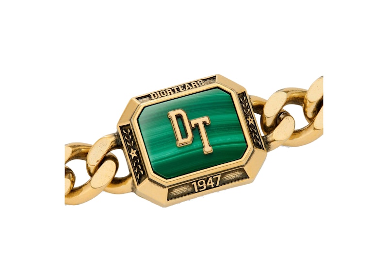 Order Dior TEARS Gelang Rantai Emas/Malachite