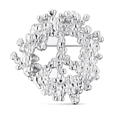 DIOR Tears Series Signature Pin Buckle Closure Brooch Silver for Men. V1087HOMMT-D906
