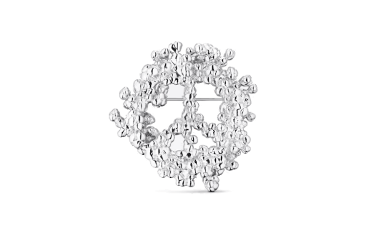 Order DIOR Tears 系列男士銀色標誌別針扣胸針。 V1087HOMMT-D906