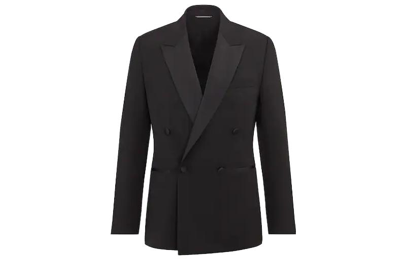 Order DIOR Tears SS23 Blazer Hitam Double-Breasted Jaket 393C232A5716-C989
