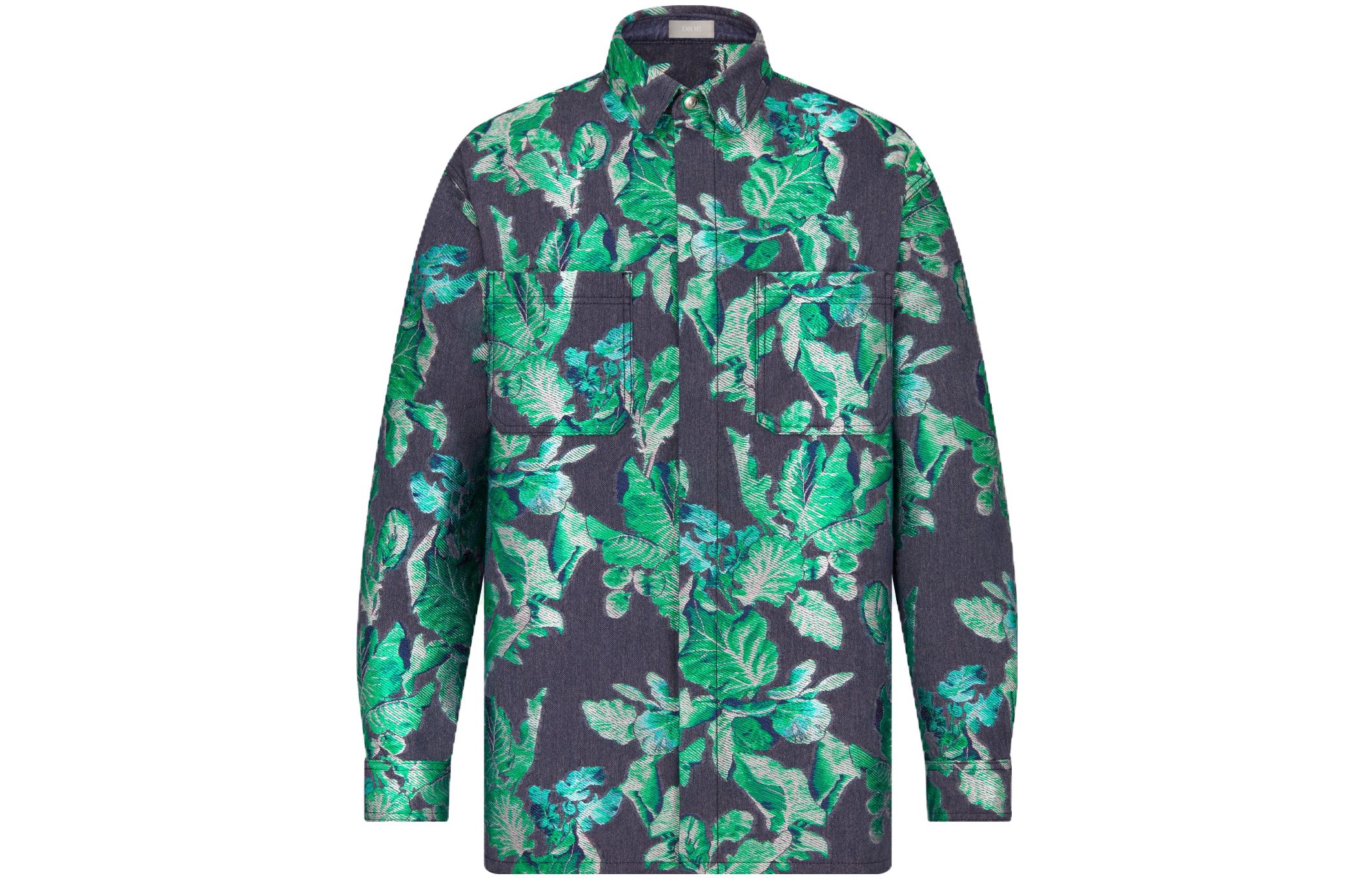 DIOR Tears SS23  Floral Print Long Sleeve Shirt - Navy Blue 393D592A325X-C586 圖 2