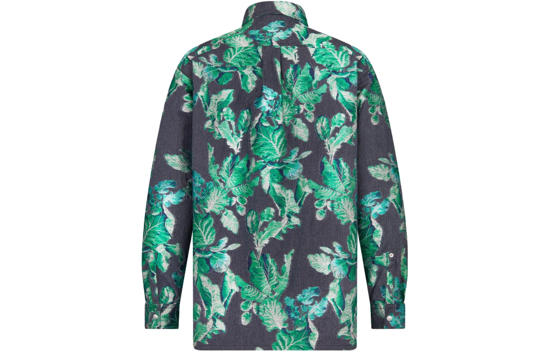 DIOR Tears SS23  Floral Print Long Sleeve Shirt - Navy Blue 393D592A325X-C586 圖 3