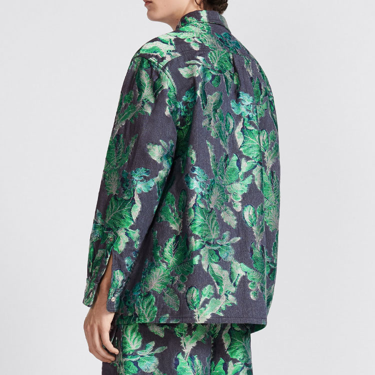 DIOR Tears SS23  Floral Print Long Sleeve Shirt - Navy Blue 393D592A325X-C586 圖 5