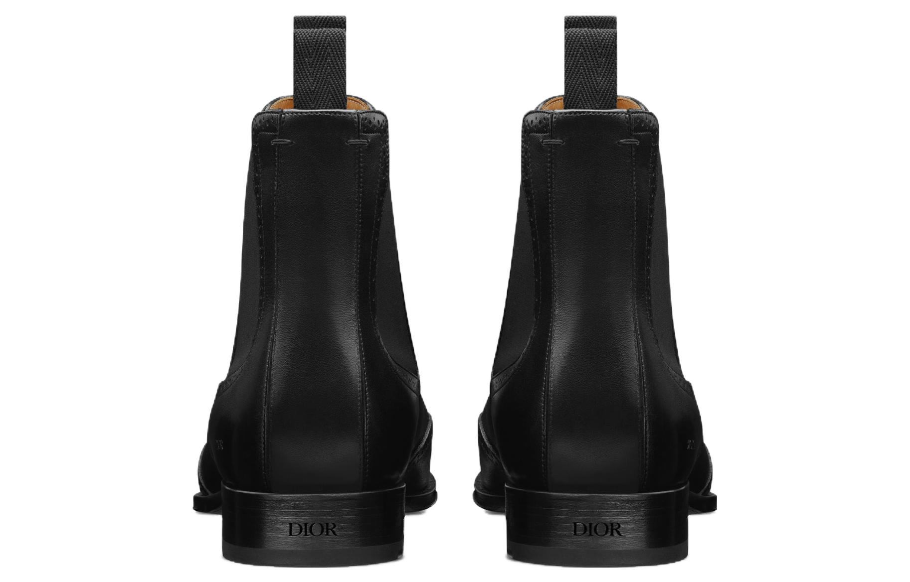 Shop Botas Chelsea de Cuero Dior Timeless 'Black Comfort' 3BO343ZGK_H900