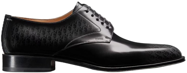 DIOR迪奧 Dior Timeless 皮革 漸變Oblique印花 德比鞋 黑色 Lookbook DIOR迪奧 Dior Timeless 皮革 漸變Oblique印花 德比鞋 黑色
