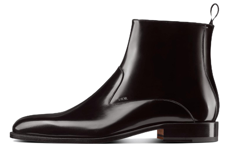 Dior Timeless Leather Polished 'Short Fashion Boots' Black 3BO258YON_H969