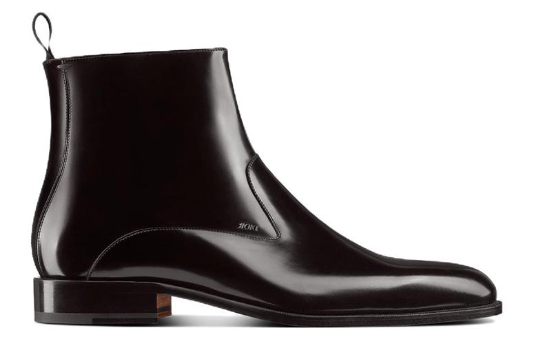 Order Botas Cortas de Moda Dior Timeless de Cuero Negro Pulido 3BO258YON_H969