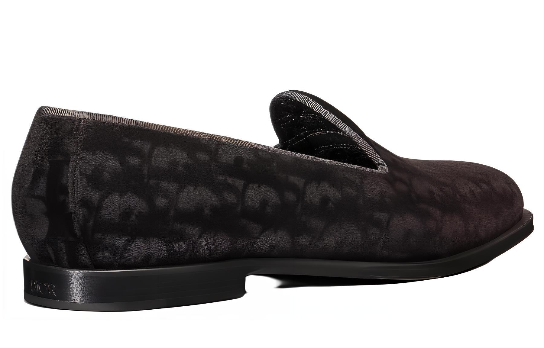 Shop Dior Loafer 'Hitam' Timeless 3LO121ZKA_H969