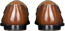 Shop Dior经典棕色皮革乐福鞋 3LO122ZZB_H714