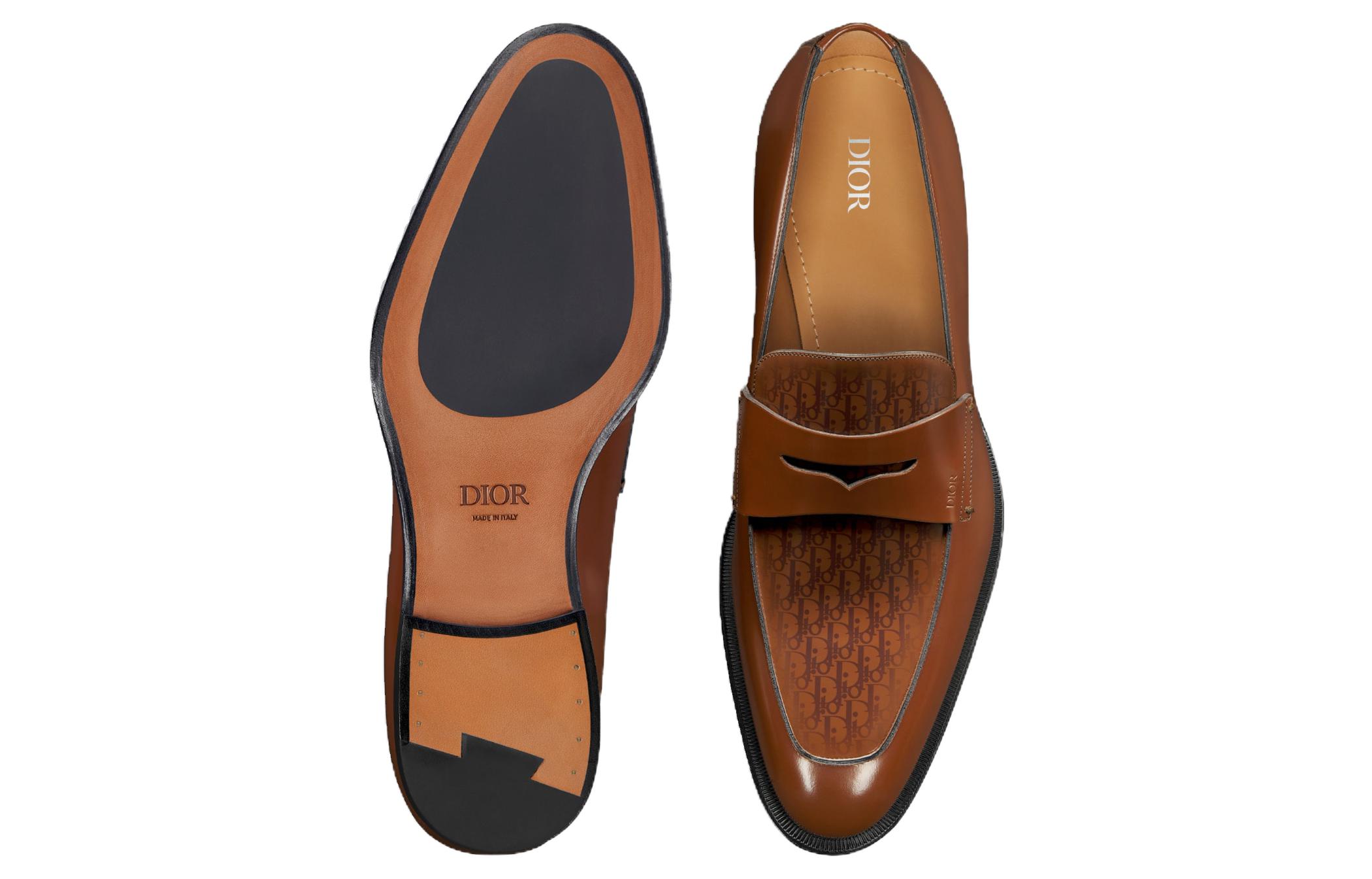 Purchase Dior经典棕色皮革乐福鞋 3LO122ZZB_H714