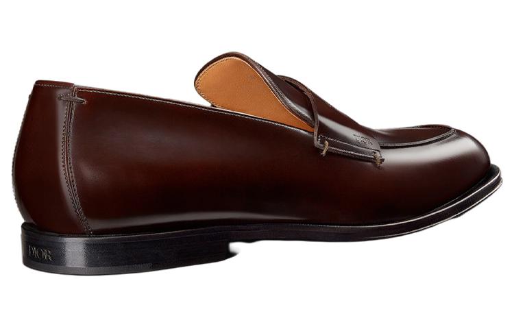 Shop Kasut Loafer Dior Tanpa Waktu 'Tan Hitam' 3LO122YON_H761