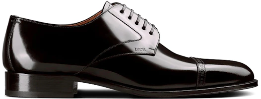 Order Dior Timeless Sepatu Derby Kulit Lembu Polos 'Hitam' 3DE320YON_H969