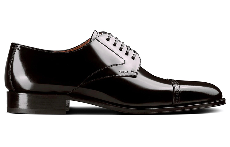Order Dior Timeless Sepatu Derby Kulit Lembu Polos 'Hitam' 3DE320YON_H969