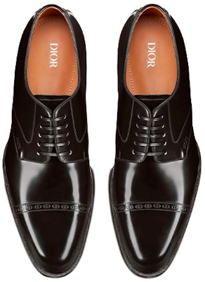 Dior Timeless Sepatu Derby Kulit Lembu Polos 'Hitam' 3DE320YON_H969 Shop Dior Timeless Sepatu Derby Kulit Lembu Polos 'Hitam' 3DE320YON_H969