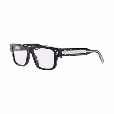 DIOR Tortoise Acetate Square Optical Glasses for Men with Logo Temples CDDIAMONDS3I