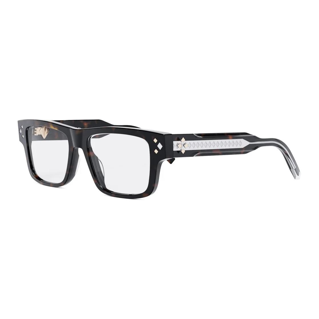 Order DIOR Tortoise Acetate Square Optical Glasses for Men with Logo Temples CDDIAMONDS3I