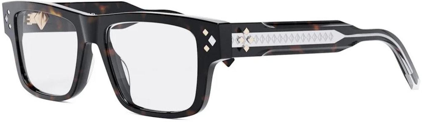 DIOR Tortoise Acetate Square Optical Glasses for Men with Logo Temples CDDIAMONDS3I Order DIOR Tortoise Acetate Square Optical Glasses for Men with Logo Temples CDDIAMONDS3I