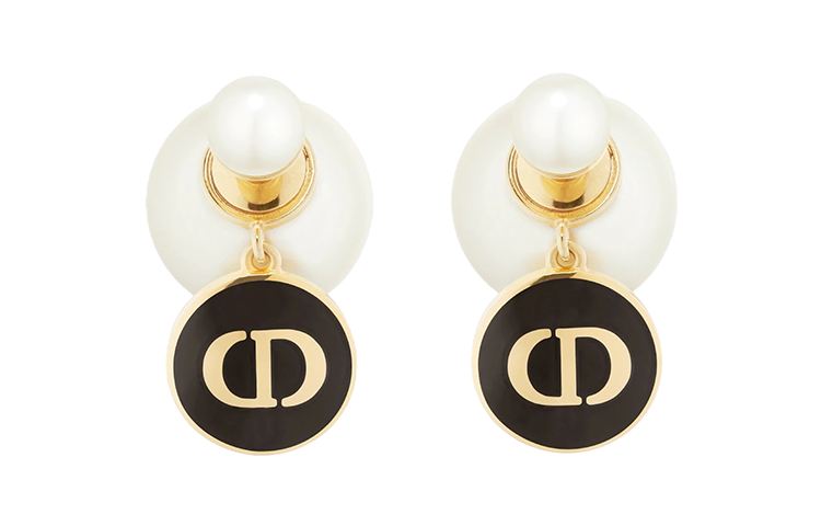 Dior Tribales Earrings Gold-Tone Metal with White Resin Beads & Black Pendant. E1587TRILQ-D307 圖 3