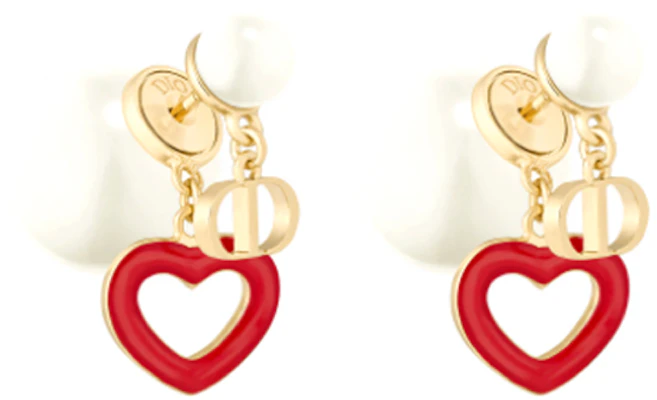 Anting Dior Tribales Emas Resin Putih & Detail Perak Cet Gincu Merah E1638TRILQ-D309 Order Anting Dior Tribales Emas Resin Putih & Detail Perak Cet Gincu Merah E1638TRILQ-D309