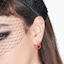 Purchase Anting Dior Tribales Emas Resin Putih & Detail Perak Cet Gincu Merah E1638TRILQ-D309