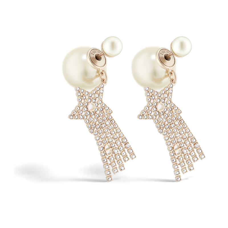 DIOR Tribales Star Resin Earrings Women Light Gold E3359WOMCYD03S