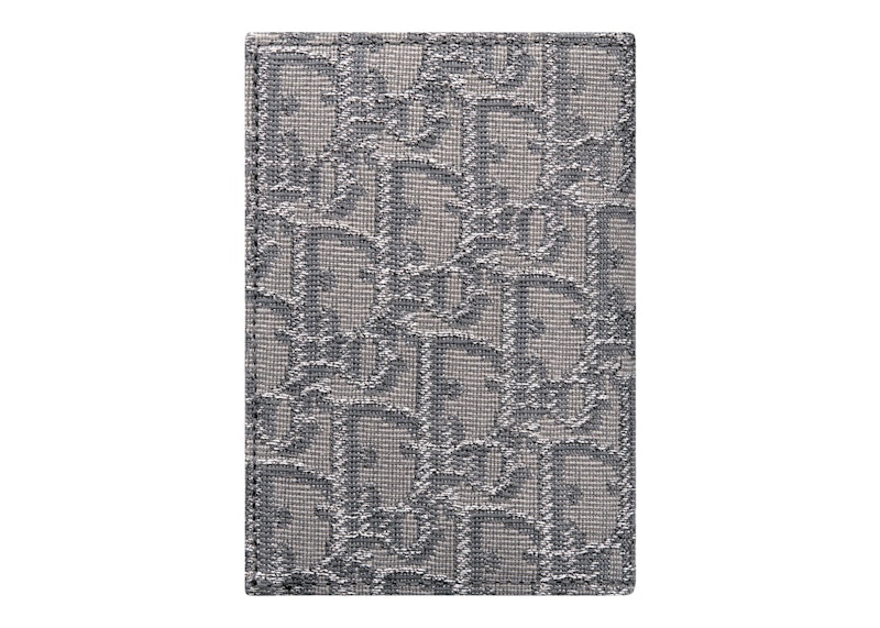 Dior Two-Fold Card Holder Dior Oblique Jacquard Ruthenium/Gray 圖 3