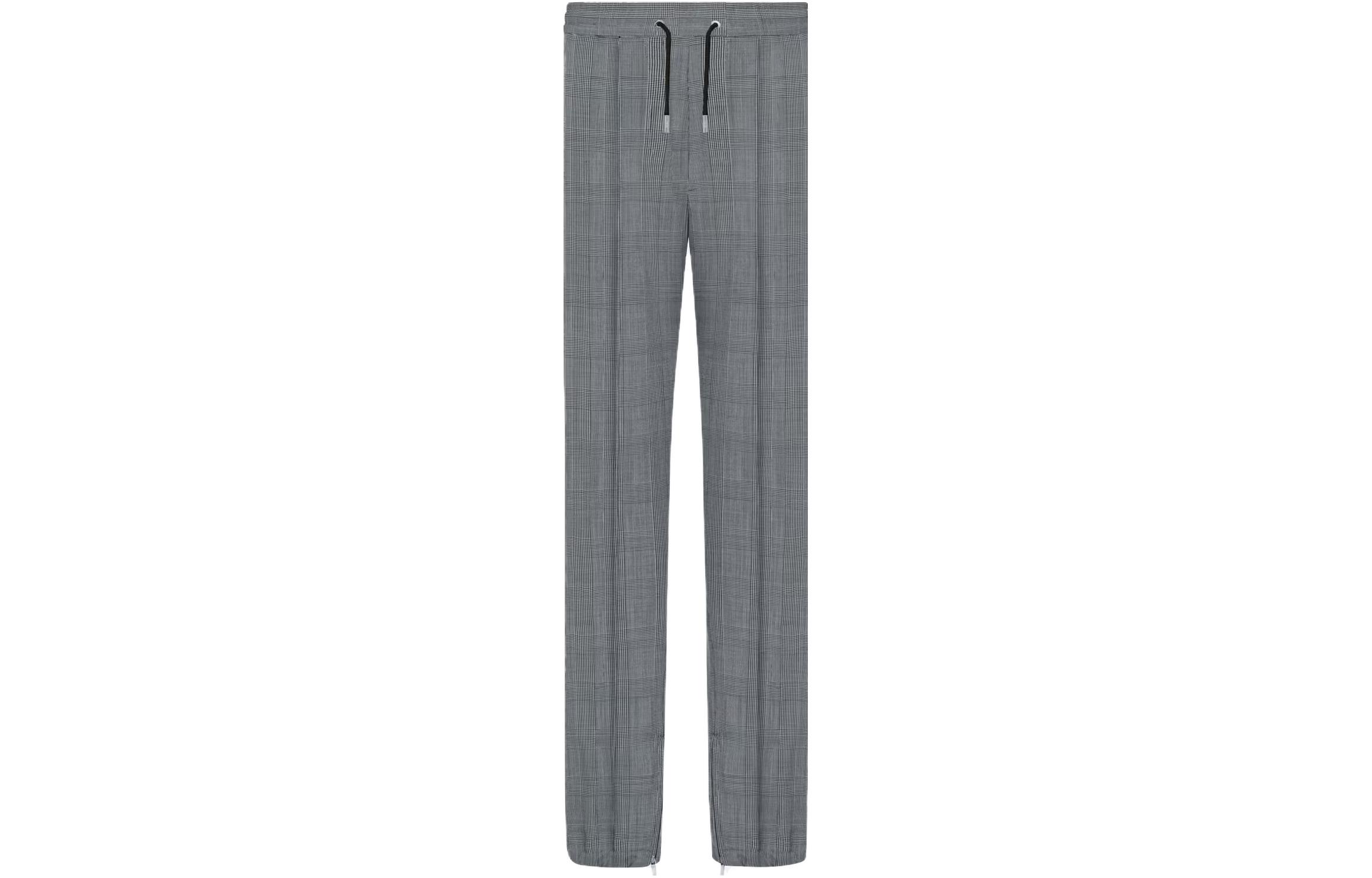 DIOR Two-Tone Drawstring Mid-Waist Casual Pants Men Gray 113C112A4995-C980