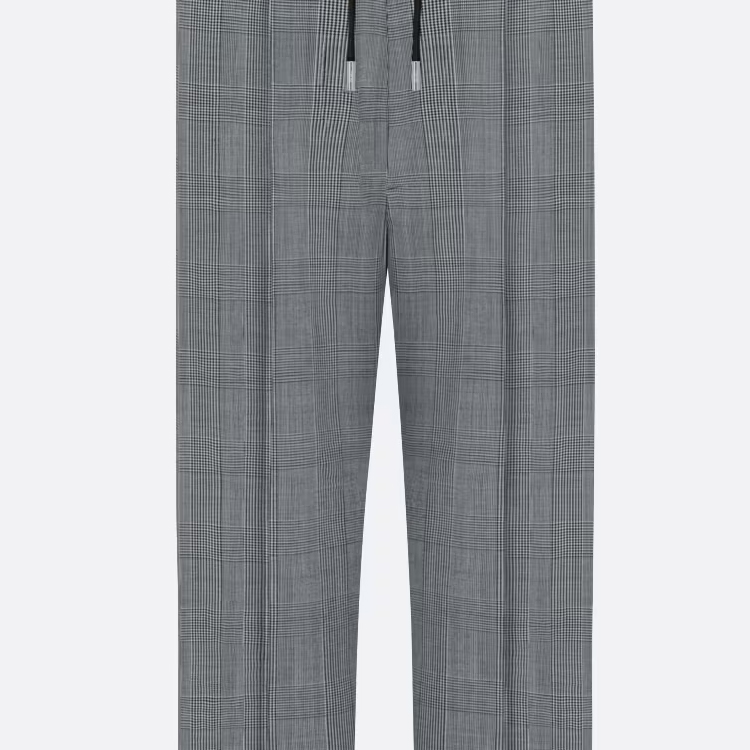 Purchase Pantalones Casuales Hombre DIOR Gris Cintura Media con Cordón Bicolor 113C112A4995-C980