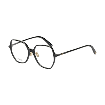 DIOR Unisex Black Irregular Optical Glasses Acetate Frame Stylish Design S8F-1100
