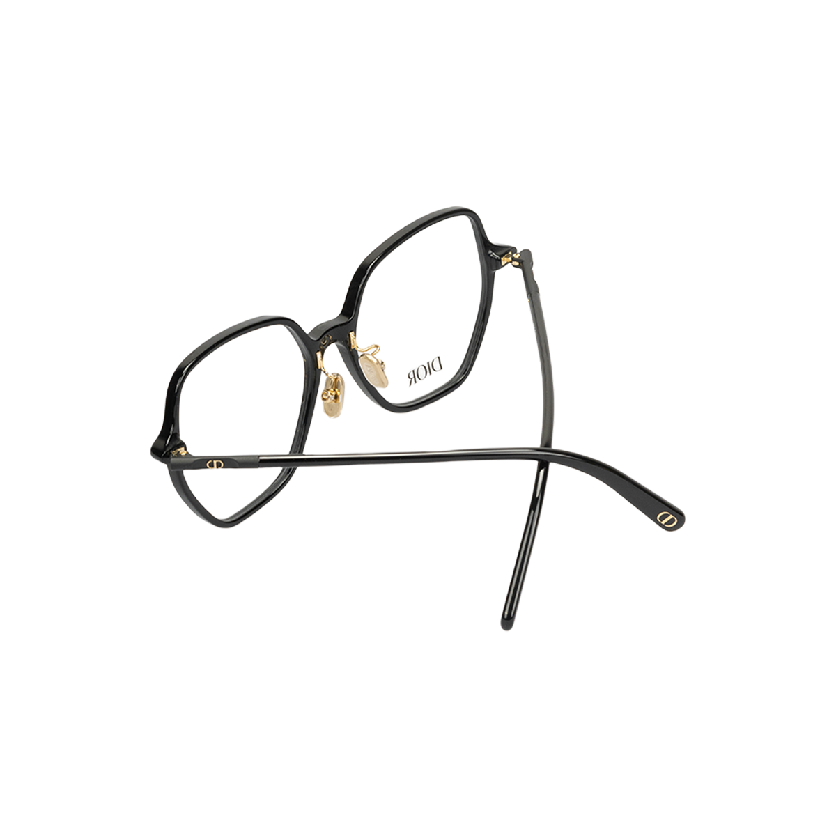 Shop DIOR Unisex Black Irregular Optical Glasses Acetate Frame Stylish Design S8F-1100